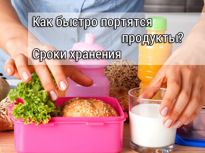 Как быстро портятся продукты? Сроки хранения