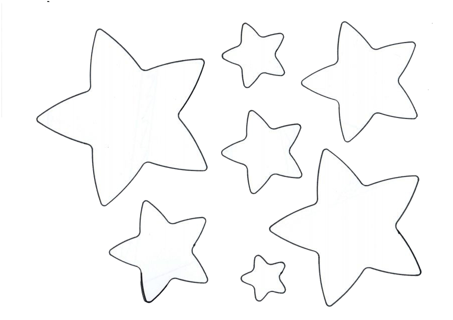 Звёзды шаблон для аппликаций